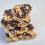 Peanut Toffee with Chocolate Drizzle and Sea Salt
